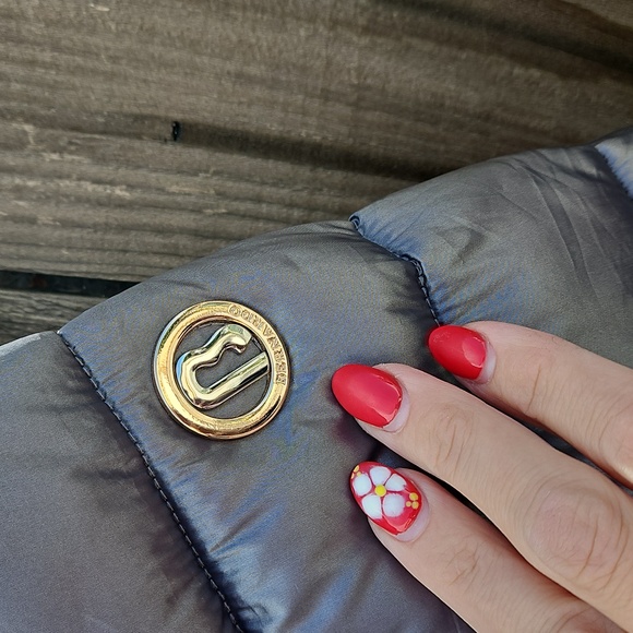 Bernardo Jacket Womens XXL Packable Puffer Quilted Hood Coat Grey Silver - Picture 2 of 15